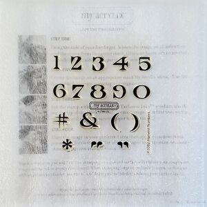 Close To My Heart Harvest Numbers Clear Acrylic Stamps (A1082)